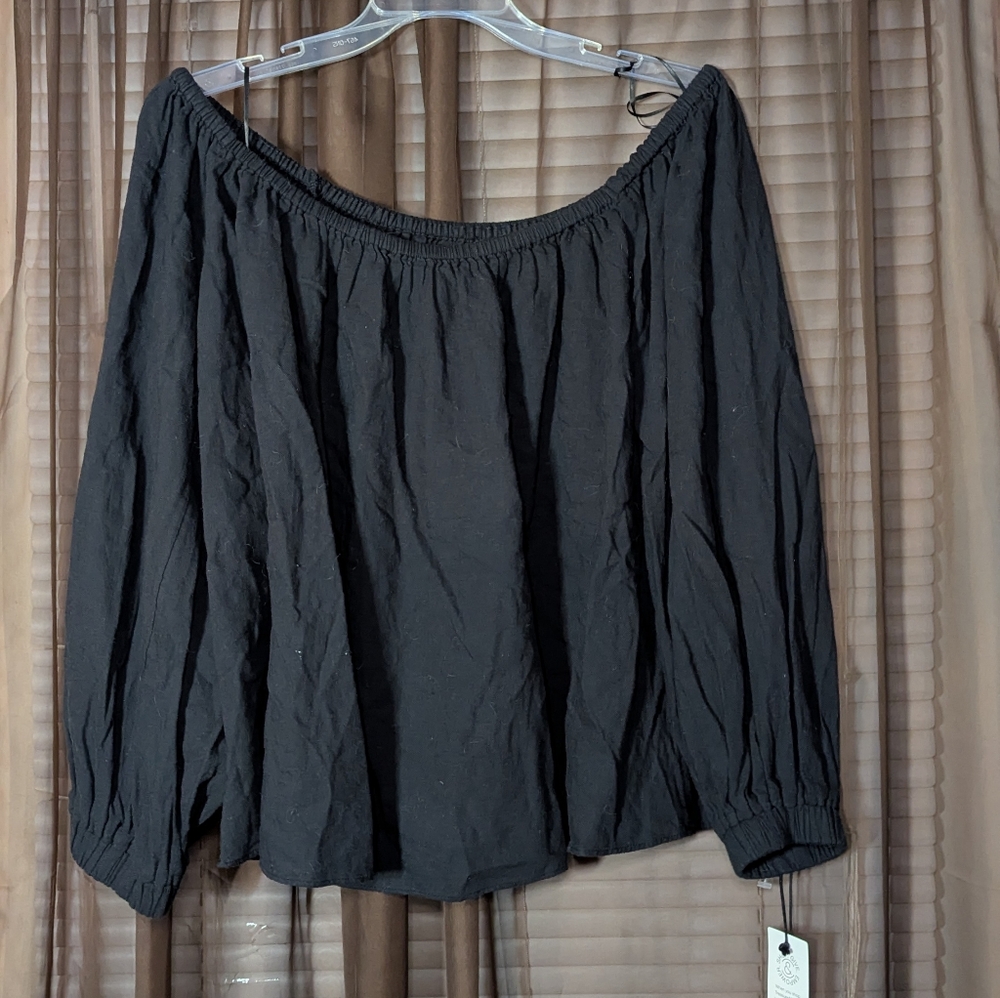 Treasure & Bond Off the shoulder top Small Black